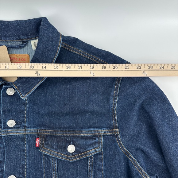 Levi Strauss Co Mens XL Trucker Jacket Dark Wash Denim XL NEW W/TAGS! - Picture 10 of 13